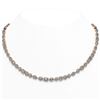 Image 1 : 21 ctw Mix Cut Diamonds Designer Necklace 18K Rose Gold