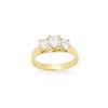Image 1 : 0.85 ctw Certified VS/SI Diamond 3 Stone Ring 18K Yellow Gold