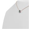 Image 2 : 1 ctw Intense Blue Diamond Necklace 18K Rose Gold