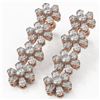 Image 1 : 10 ctw Pear Cut Diamond Designer Earrings 18K Rose Gold