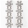 Image 2 : 10 ctw Pear Cut Diamond Designer Earrings 18K Rose Gold