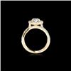 Image 2 : 2.01 ctw Certified Diamond Solitaire Halo Ring 10K Yellow Gold