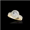 Image 1 : 2.15 ctw Certified Diamond Solitaire Halo Ring 10K Yellow Gold