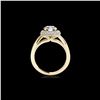 Image 2 : 2.15 ctw Certified Diamond Solitaire Halo Ring 10K Yellow Gold