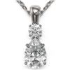 Image 1 : 0.9 ctw Pear Cut Diamond Designer Necklace 18K White Gold