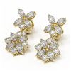 Image 1 : 5 ctw Marquise Cut Diamond Designer Earrings 18K Yellow Gold