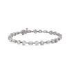 Image 1 : 9.5 ctw Mix Cut Diamonds Designer Bracelet 18K White Gold