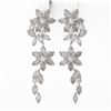 Image 2 : 9.25 ctw Marquise Diamond Designer Earrings 18K Rose Gold