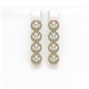 Image 1 : 4.52 ctw Diamond Micro Pave Earrings 18K Yellow Gold