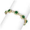 Image 2 : 23.95 ctw Emerald & Diamond Bracelet 18K Yellow Gold