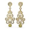 Image 2 : 4.51 ctw Fancy Yellow Diamond Earrings 18K Yellow Gold