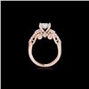 Image 2 : 1.75 ctw VS/SI Certified Princess Diamond 3 Stone Ring 10K Rose Gold