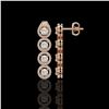 Image 2 : 3.84 ctw Diamond Micro Pave Earrings 18K Rose Gold