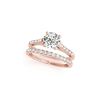 Image 1 : 1.02 ctw Certified VS/SI Diamond 2pc Wedding Set 14K Rose Gold
