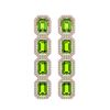 Image 1 : 11.98 ctw Peridot & Diamond Micro Pave Halo Earrings 10K Rose Gold