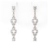 Image 2 : 5.28 ctw Princess and Marquise Diamond Earrings 18K Rose Gold
