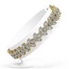 Image 2 : 18 ctw Oval and Marquise cut Diamond Bracelet 18K Yellow Gold