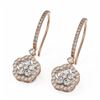 Image 1 : 2 ctw Diamond Designer Earrings 18K Rose Gold