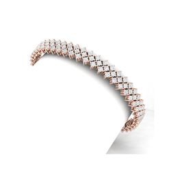 10 ctw Certified SI/I Diamond Bracelet 18K Rose Gold