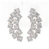 Image 2 : 5.94 ctw Cushion Cut Diamond Designer Earrings 18K Rose Gold