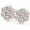 Image 1 : 3.75 ctw Diamond Designer Earrings 18K Rose Gold