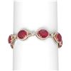 Image 1 : 60.25 ctw Ruby & Diamond Bracelet 18K Rose Gold