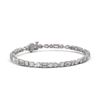 Image 1 : 8 ctw Mixed Cut Diamond Designer Bracelet 18K White Gold