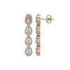 Image 2 : 4.52 ctw Pear Cut Diamond Micro Pave Earrings 18K Rose Gold