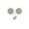 Image 2 : 1.0 ctw VS/SI Diamond Stud Solitaire Earrings 18K Yellow Gold