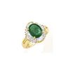 Image 1 : 3.08 ctw Emerald & Diamond Ring 14K Yellow Gold