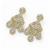 Image 1 : 23 ctw Diamond Designer Earrings 18K Yellow Gold