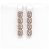 Image 1 : 4.52 ctw Emerald Cut Diamond Micro Pave Earrings 18K Rose Gold