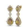 Image 2 : 9.38 ctw Canary Citrine & Diamond Earrings 18K Yellow Gold
