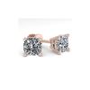 Image 2 : 1.00 ctw Cushion VS/SI Diamond Stud Designer Earrings 14K White Gold