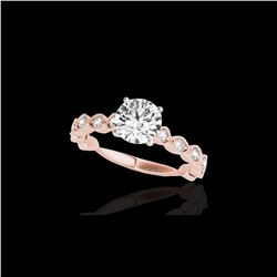 1.5 ctw Certified Diamond Solitaire Ring 10K Rose Gold
