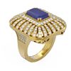 Image 1 : 8.52 ctw Sapphire & Diamond Ring 18K Yellow Gold