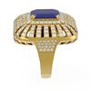 Image 2 : 8.52 ctw Sapphire & Diamond Ring 18K Yellow Gold