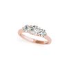 Image 2 : 1 ctw Certified VS/SI Diamond 3 Stone Ring 18K Rose Gold