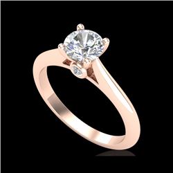 0.83 ctw VS/SI Diamond Solitaire Art Deco Ring 18K Rose Gold