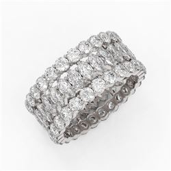 7.01 ctw Marquise Cut Diamond Eternity Ring 18K White Gold