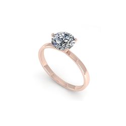 1.01 ctw Certified VS/SI Diamond Engagement Ring 14K Rose Gold