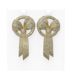 11.45 ctw Diamond Earrings 18K Yellow Gold