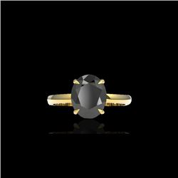 5 ctw Black Diamond Designer Ring 18K Yellow Gold