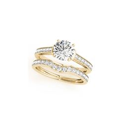 1.83 ctw Certified VS/SI Diamond 2pc Wedding Set 14K Yellow Gold