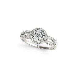 0.75 ctw Certified VS/SI Diamond Micro Pave Ring 18K White Gold