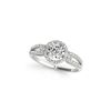 Image 1 : 0.75 ctw Certified VS/SI Diamond Micro Pave Ring 18K White Gold