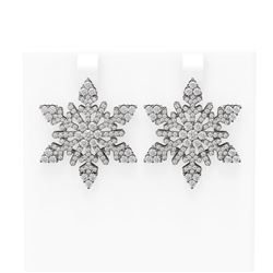 4.5 ctw Diamond Earrings 18K White Gold