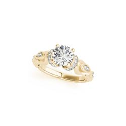1.2 ctw Certified VS/SI Diamond Antique Ring 18K Yellow Gold