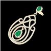 Image 1 : 6.40 ctw Ruby & Micro Pave VS/SI Diamond Earrings 14K Yellow Gold
