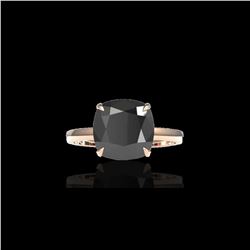 6 ctw Black Diamond Designer Engagement Ring 14K Rose Gold